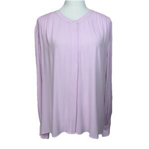 Banana Republic Women's Pink Tunic Sz XL Button Up Long Sleeve Dressy Career